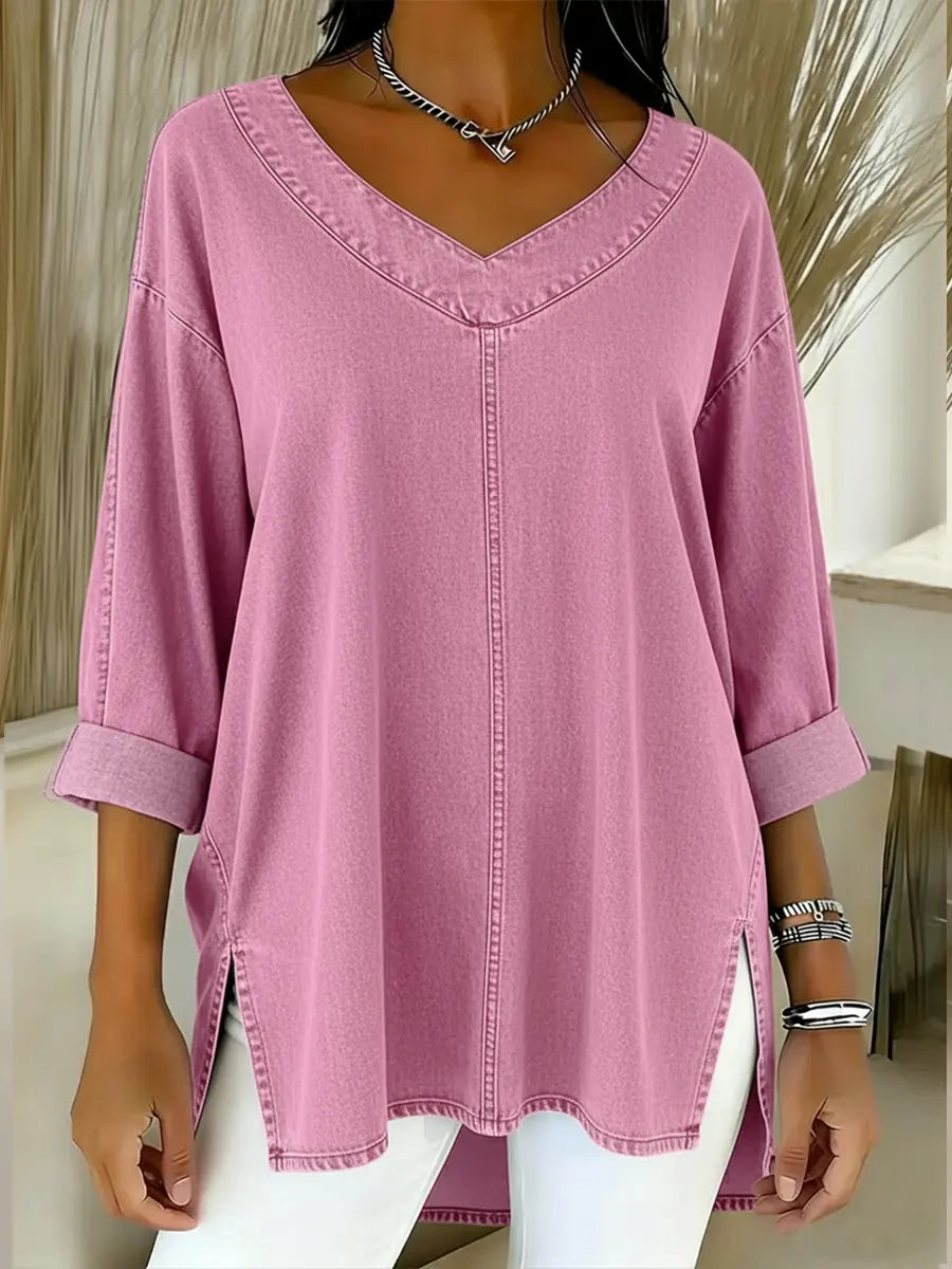 NOELLA | RELAXED V-NECK TOP