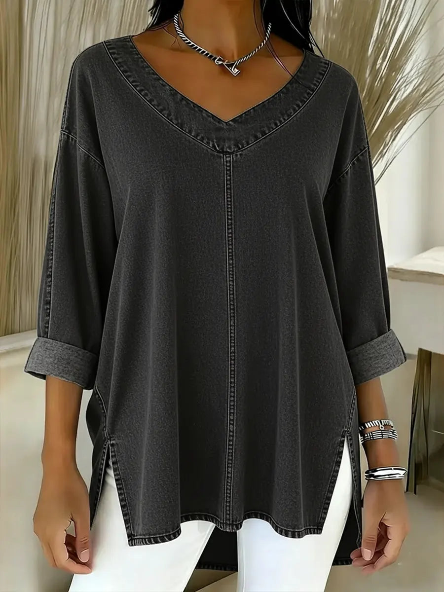 NOELLA | RELAXED V-NECK TOP