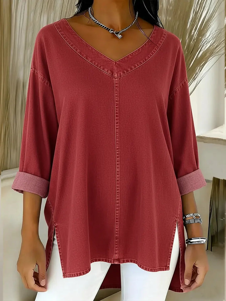 NOELLA | RELAXED V-NECK TOP