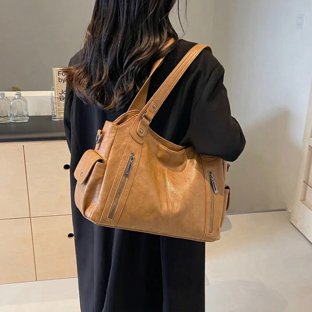 TEREZA | DUAL ZIPPER LARGE CAPACITY SHOULDER BAG