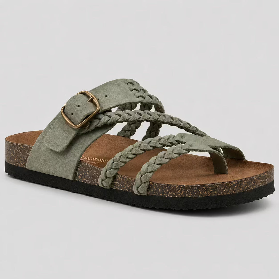 ELENA | WOVEN LEATHER-STYLE SANDALS