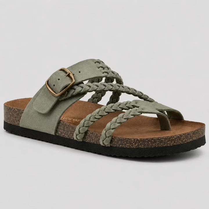 ELENA | WOVEN LEATHER-STYLE SANDALS