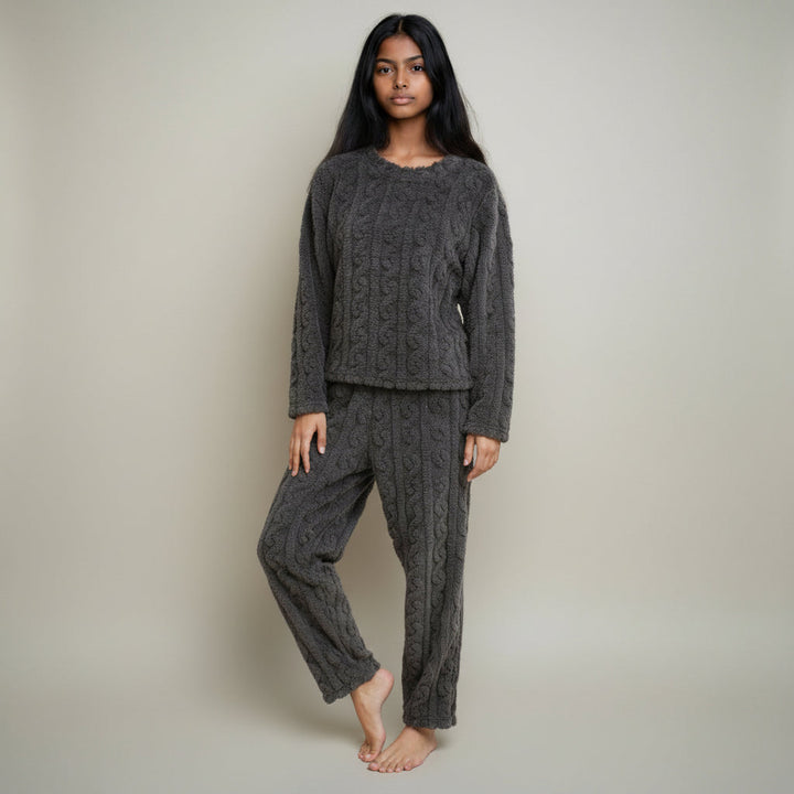 VELMA | CABLE FLEECE LOUNGE SET